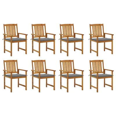 Produktbild von Möbel Gartenstühle mit Kissen 8 Stk. Massivholz Akazie - Gartensessel 3078167