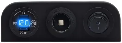 Produktbild von ProRide 12V 2x USB QC3.0 Ladegerät, Zigarettensteckdose & Schalter