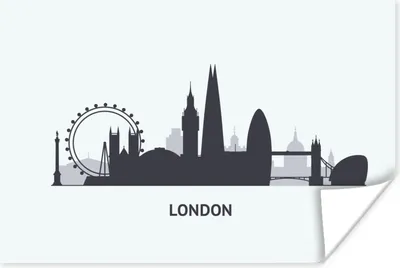 Produktbild von MuchoWow® Poster London - Skyline - England 180x120 cm - Fotoplakat