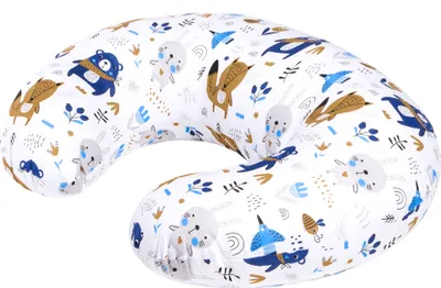 Obrázok produktu pre Pepi dojčiaci vankúš dojčiaci roh dojčiaca veverička malý detský dojčiaci vankúš na kŕmenie detí novorodencov Dojčenie - Blue Bear