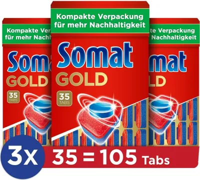 Produktbild von Somat Tabs Gold Kompakt & Sortiert, 1x 105 Tabs