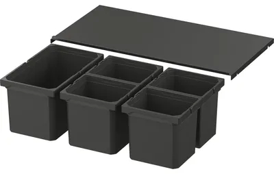Produktbild von VS ENVI Free Pro Abfalltrennsystem KB 800/Höhe 216 mm Lava