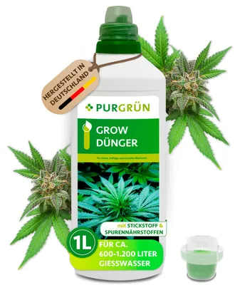 Immagine prodotto di Purgrün Grow: concime liquido per la coltivazione della canapa | 1 litro