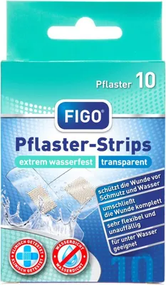 Produktbild von 20x Pflasterstrips 10er extrem wasserfest,transparent