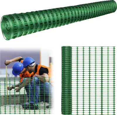 Immagine prodotto di Izrielar 2 pezzi recinzione di delimitazione recinzione da cantiere rete di segnalazione recinzione di sicurezza rete mobile recinzione di plastica recinzione per polli recinzione per pollame 1x50 m verde