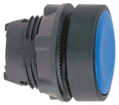 Image de Schneider Electric Harmony XB5 Tête de bouton-poussoir plat plastique, bleue sans marquage, ZB5AA6