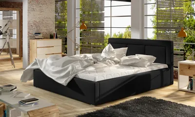 Obrázok produktu pre Čalúnená posteľ 140x200 BELLVARO 2 - čierna