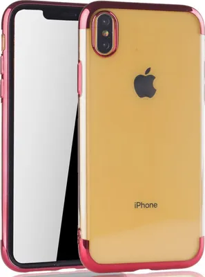 Produktbild von Handyhülle für Apple iPhone XS Max Rot - Clear - TPU Silikon Case Backcover Schutzhülle in Transparent Rot