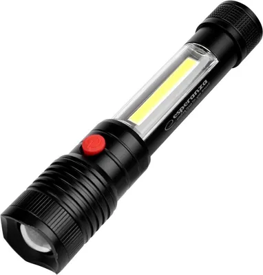 Immagine prodotto di ESPERANZA Apate, torcia, nera, pulsanti, LED, 2 lampadine, 3 W