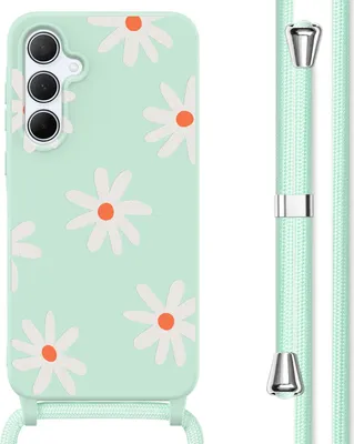 Obrázok produktu pre imoshion Silikónové dizajnové puzdro so šnúrou pre Samsung Galaxy A55 - Green Flower Distance