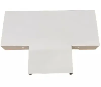 Produktbild von T Stück Mauerabdeckung Verbindungsstück Attika Abdeckungsbreite 37 cm Zuschnitt 50 cm Alu Weiß RAL 9010
