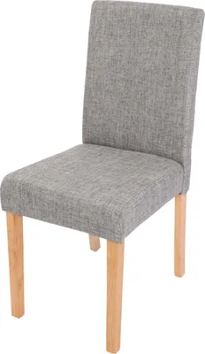 Produktbild von Esszimmerstuhl klassisch und zeitlos | HxBxT 90x43x56cm | Sitzhöhe 45cm | Stoff/Textil | helle Beine | Grau | Küchenstuhl Stuhl