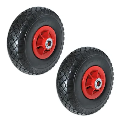 Produktbild von Sackkarrenrad Ersatzrad 3.00-4 PolyurethanVollgummi Reifen Gummirad pannensicher B-70 mm 2 Stück