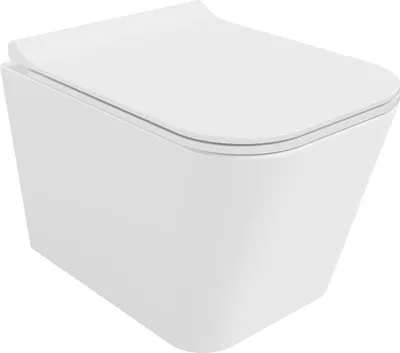 Image de Mexen Teo Cuvette de WC sans rebord avec plaque mince à chute lente, duroplast, blanc - 30850700