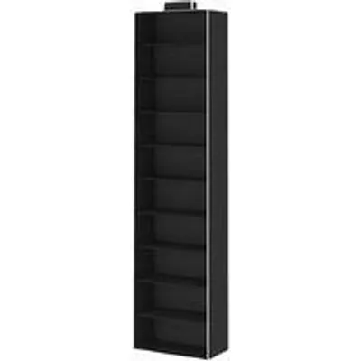 Productafbeelding van Hangende Organizer - Kast Opberger - Kleding Opbergen - 10 Open Vakken - 2 Stuks 30x120cm - Zwart