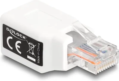 Produktbild von DELOCK RJ50 Adapter Stecker zu Buchse weiß
