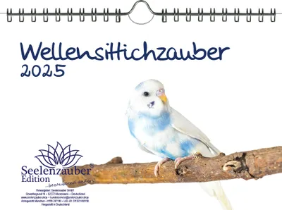 Produktbild von Wellensittichzauber DIN A5 Wandkalender für 2025 Wellensittiche - Seelenzauber