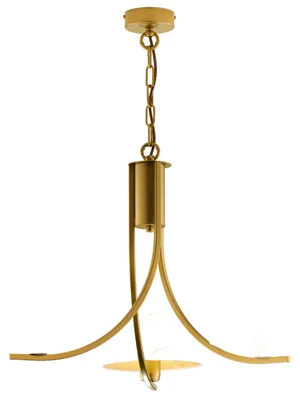 Produktbild von JUPITER Kronleuchter ARTHUR Klassisch 3-flammig E27 Gold Glänzend Weiß Stahl Metal