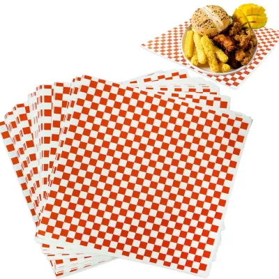 60 Blatt Lebensmittelverpackungspapier, kariert, 27,9 x 25,4 cm