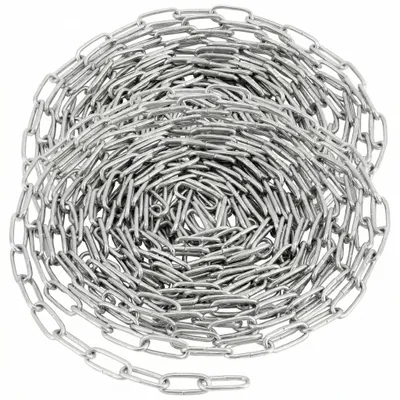 Stahlkette 2 mm, 5 m, verzinkt, rostbeständig, 2 Stück