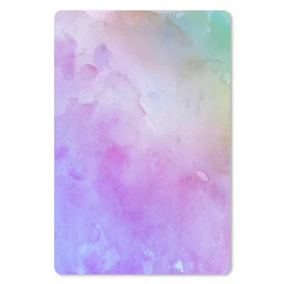 Produktbild von MuchoWow® Mauspad Mousepad Aquarell - Pastell - Gelb - Violett 18x27 cm - Mousepads - Maus Mat - Pad - Mausunterlage