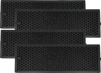 Produktbild von vhbw 4x Aktivkohlefilter kompatibel mit Braun Scan & Clean BFD104BE, Scan & Clean BFD104BE2 Luftreiniger - Luftfilter Schwarz