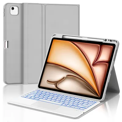 Zdjęcie produktu dla Etui z klawiaturą dla MacBook Air 13 cali (2026, M4, 2025, M3, 2024, M2) – kolor: szary