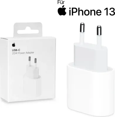 Produktbild von Apple 20W Power Adapter Ladegerät USB-C für iPhone 11, 12, 13 Pro Max, 14 Pro Max