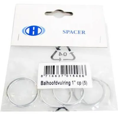 Produktbild von HZB Stallkopffüllung 1 Zoll 22,2 mm Chrom 5 Teile 6500060