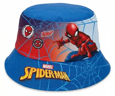 Produktbild von Marvel Spiderman Jungen Kinder Fischermütze Fischerhut Sommerhut Gr. 52-54 - Blau, 52