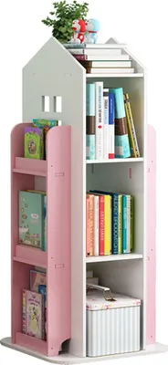 Produktbild von 360Home Kinder Regal  Drehbares Bücherregal Rosa Groß: 41*41*95cm【BR588】