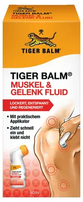 Produktbild von TIGER BALM Muskel- und Gelenkfluid, pflegende Einreibung, 90 ml, inkl. Applikator