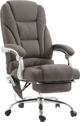 Produktbild von Ergonomischer Massagestuhl – Bequemer Bürostuhl – Höhenverstellbar und Fußstütze | Farbe: dunkelgrau
