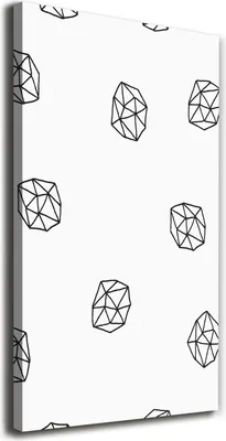 Produktbild von Tulup Leinwandbild® - 70x140cm - Wandkunst - Drucke auf Leinwand - Leinwanddruck - Wohnzimmer Wanddekoration XXL - Wohnung Deko Kunstdrucke - Sonstige - Schwarzweiß - Abstraktes Muster