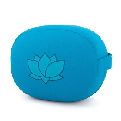 Produktbild von Meditationskissen OVAL mit Lotus Stickerei | aus Baumwolle