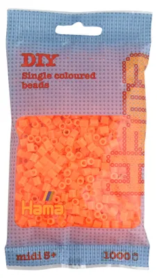 Zdjęcie produktu dla Hama Beads 207-38, Pomarańczowy, Koralik rurkowy, 1000 szt.