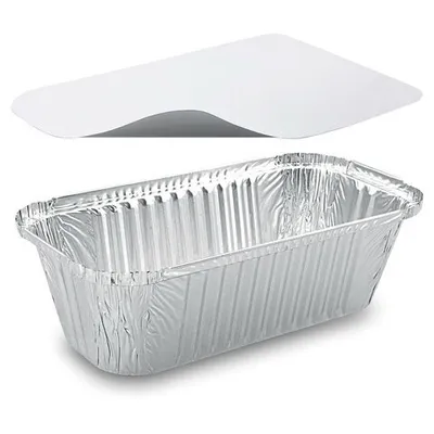 Produktbild von 10x Alu-Servierschale Aluschale Grillschale eckig 1500ml inklusive Deckel