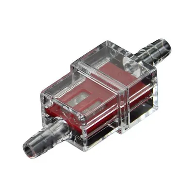 Produktbild von Benzinfilter Kraftstofffilter quadratisch rot 6mm für Mofa Moped Roller
