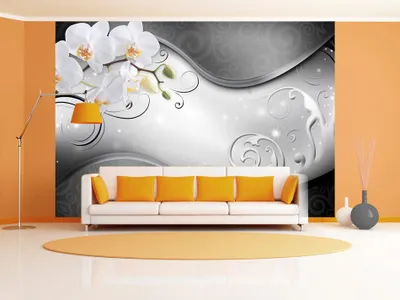 Produktbild von Vlies Fototapete 400x280 cm Tapeten Wandtapete XXL Blumen Orchidee Abstrakt b-A-0162-a-b
