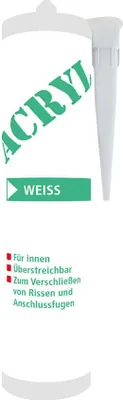 Produktbild von Elastoplastischer Acryl Dichtstoff weiß 310 ml zum Abdichten von Fugen und Maueranschlüssen