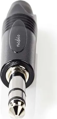 Zdjęcie produktu dla wtyczka audio | Prosto | Mężczyzna | Niklowane | Lutowane | Średnica wejścia kabla: 6,0 mm | aluminium | Czarny | Plastikowa torba | 1 szt.