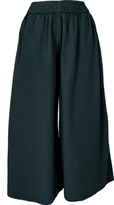 Produktbild von Bequeme Palazzohose, Weite Marlenehose, Boho Schlaghose, Hosenrock - Schwarz, Damen, Baumwolle, Größe: S
