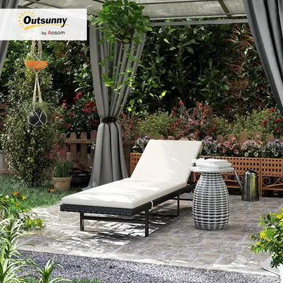 Image de Fauteuil longue - Transat - Chaise de jardin - Transat - Dossier réglable - Acier revêtu par poudre, résistant aux intempéries
