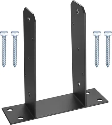 Imagen del producto de Soporte de acero en forma de U, de 10 cm, para postes de valla