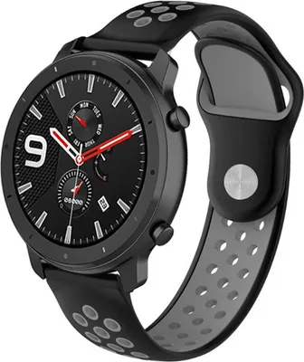 Produktbild von Strap-it Xiaomi Amazfit GTR Sportarmband (Schwarz / Grau)
