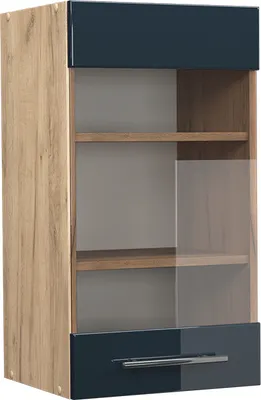 Produktbild von Küchenglasschrank Vicco Fame-Line Dunkelblau Hochglanz 40 cm, Model 48876