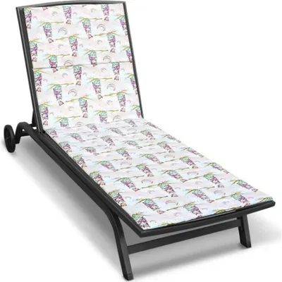 Obrázek produktu pro Polstr na plážové lehátko - potah na zip - 55x195 cm - Béžová,Zelená