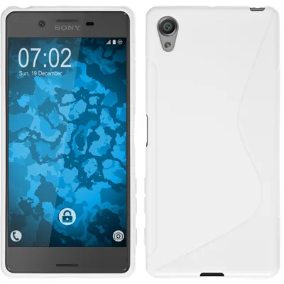 Produktbild von PhoneNatic Case kompatibel mit Sony Xperia X - weiß Silikon Hülle S-Style + 2 Schutzfolien
