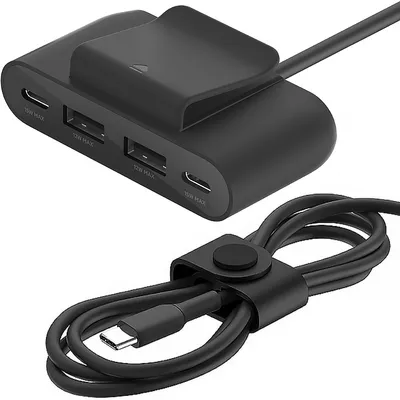 Produktbild von Belkin BUZ001bt2MBKB7, USB Typ-C, USB 3.2 Gen 1 (3.1 Gen 1) Type-A, USB Typ-C, Schwarz, Rundkabel, 2 m, 1 Stück(e)