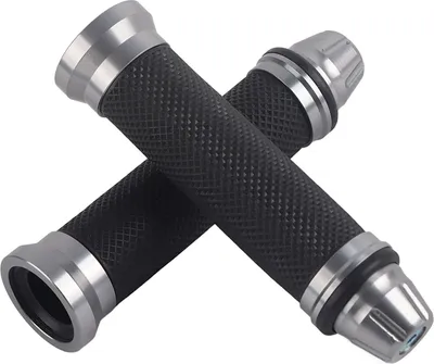 Produktbild von Motorrad CNC Aluminium Gummi -Lenker Handgriff für 7/8 "Handradfahrradfahrrad -Titanium